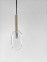 Koule - NV 9028833 Závěsné svítidlo AMELIA zlatá a čiré sklo G9 1x5W 230V IP20 bez žárovky - NOVA LUCE