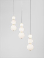 Vícečetná - NV 9695243 Závěsné svítidlo FLEA závěsné svítidlo zlatá a opálové bílé skleněné stínidlo LED 36W 3000K stmívatelné - NOVA LUCE