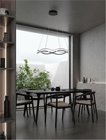 Kruhová - NV 9348103 Závěsné svítidlo JINAL LED závěsné svítidlo černý kov, hliník a silikon 3000K 55W IP20 stmívatelné - NOVA LUCE