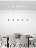 Podélná - NV 1600200505 Závěsné svítidlo HUGO chromovaný hliník čiré sklo a růžový zlatý rám G9 5x5W bez žárovky - NOVA LUCE