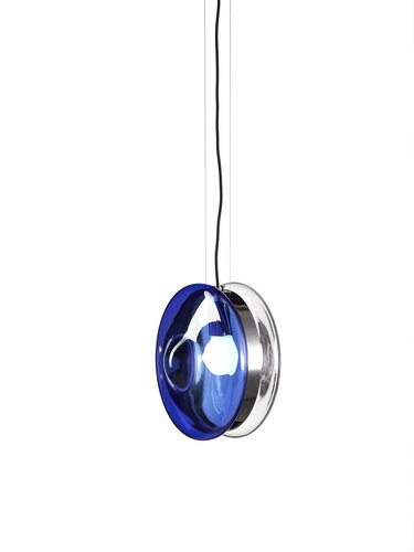 Dekorativní - BOMMA 1/80/95670/1/CL+BL/360/A/N/2,5 Závěsné svítidlo ORBITAL čirá + modrá, montura leštěný nikl (1/80/95670/1/CL+BL/360/A/N/2,5) - BOMMA - foto 1
