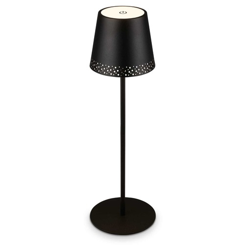 Na stůl - BRILO 7438-015 LED nabíjecí stolní lampa 38 cm 2,6W 280lm černá - BRILO - foto 1