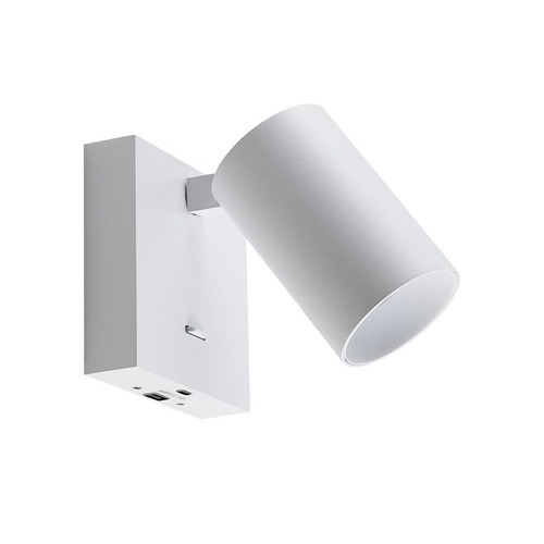 Bodová - IMPR 341339 Deko-Light nástěnné přisazené svítidlo Can Tilt hranaté USB, 1x 7,5 W GU10, bílá - foto 1