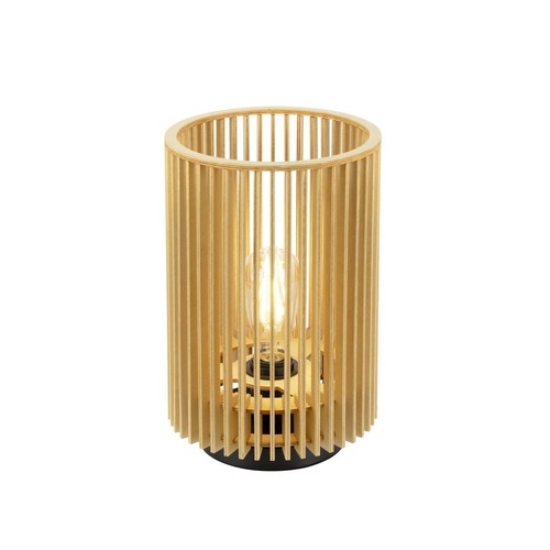 Stolní lampy dekorační - LA 1010402 WUD TL E27, stolní lampa, válcové, 1 x max. 40 W, přírodní - BIG WHITE (SLV) - foto 1