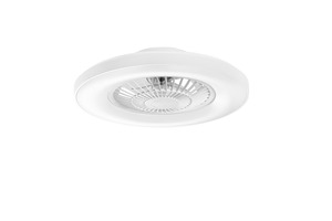 Ventilátory - FAN LED-GARBIN-BCO Stropní svítidlo Garbin bílý LED ventilátor 40 W, 5500 lm, CCT stmívatelné, s RF dálkovým ovladačem a Bluetooth reproduktorem, 1 - FANEUROPE