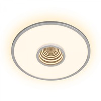 Kruhová - BRI 3847014 Toro LED stropní svítidlo, tunelový efekt, přímé a nepřímé osvětlení, matný chrom, 42cm kruhové - BRILONER