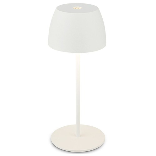 Stolní lampy dekorační - BRILO 7503016 LED nabíjecí stolní lampička Serina Mini, bezdrátová, 20cm, IP44, 2,5W, stmívatelné, dotykový vypínač, bílé - BRILO - foto 1