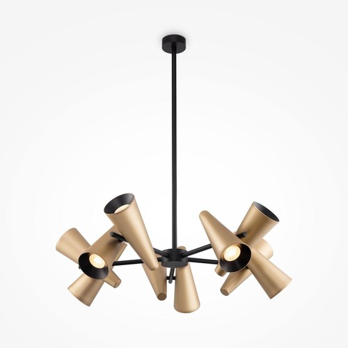 Vícečetná - M MOD095PL-10BS Závěsné svítidlo Giro 10xGU10 max 500W mosaz kov designové - MAYTONI - foto 1