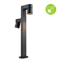 Sloupková - P 94825 LED stojací svítidlo Kimu neláká hmyz IP44 822mm 2200K 2x7,8W / 230V 70° antracit hliník - PAULMANN