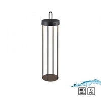 Dekorační - LD 19301-18 ANSELM LED stolní lampa na baterie černá 50cm dotykový stmívač IP44 zahradní svítidlo 2700K - JUST LIGHT