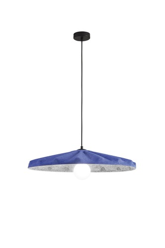 Kónická - FAN I-WIMBLEDON-S1-BLU Závěsné svítidlo Wimbledon (oranžovo‑šedý filc) kabel 2 m, stínidlo 69 cm, objímka E27 - FANEUROPE - foto 1