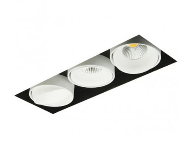 Bezrámečková - BPM 8206.03.D40.4K Zápustné svítidlo Cube matná bílá s černou polomatnou - BPM - foto 1