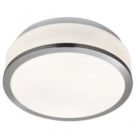 Kruhová - SE 7039-28SS Stropní koupelnové svítidlo, opálové sklo, IP44, 2x60W - Searchlight