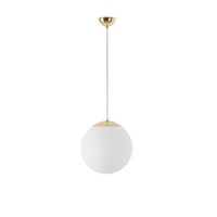 Koule - OS ADR53007 ADRIA S2 závěsné skleněné svítidlo mosaz / bílá IP40 25W E27 - OSMONT