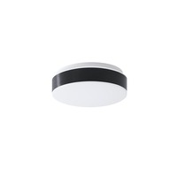 Kruhová - OS DEL69003 DELIA C1A stropní/nástěnné plastové svítidlo bílá / černá IP54 3000 K 10W LED - OSMONT