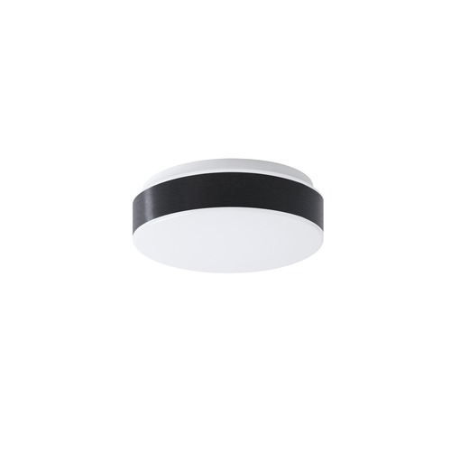 Kruhová - OS DEL69003 DELIA C1A stropní/nástěnné plastové svítidlo bílá / černá IP54 3000 K 10W LED - OSMONT - foto 1