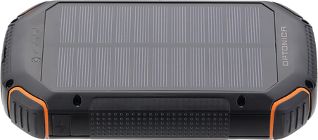 Powerbanka - POWER BANK 20000mAh 3.7V SOLAR:1.2W ČERNÁ + ORANŽOVÁ LED:4W
