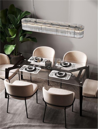 Podélná - NV 9006057 Závěsné svítidlo BAROK závěsné svítidlo matná černá a čiré sklo 7xG9 - NOVA LUCE - foto 1