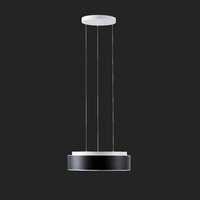 Kruhová - OS ERI67399 ERIS LEC3 závěsné skleněné svítidlo bílá / bílo - černá IP40 3000 K 33W LED DALI (původní kód OS 67399) - OSMONT