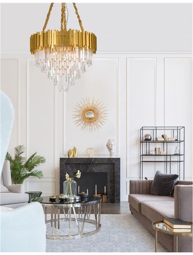 Dekorativní - NV 9050110 Závěsné svítidlo GRANE zlatý kov a křišťál E14 12x5W 230V IP20 bez žárovky - NOVA LUCE - foto 1