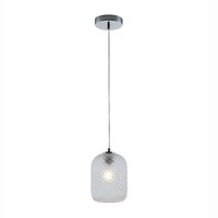 Válec - FAN I-ASHFORD-S15 TR Závěsné svítidlo Ashford Ovale, průhledné, 1 x E27, 15 x 150 cm - FANEUROPE