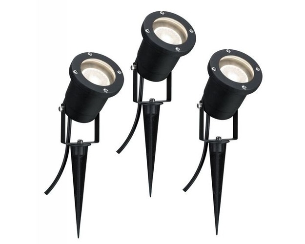 Zápichy - P 98897 Outdoor LED svítidlo - zápich do země IP44 3x3,5W GU10 černá - PAULMANN - foto 1