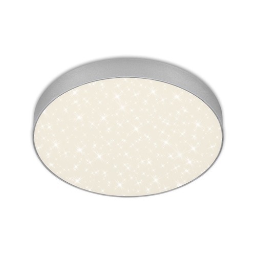 Kruhová - BRI 7074414 LED stropní svítidlo hvězdné nebe, pr. 28,7 cm, 21 W, stříbrná (starý kód: BRI 7074-414) - BRILONER - foto 1