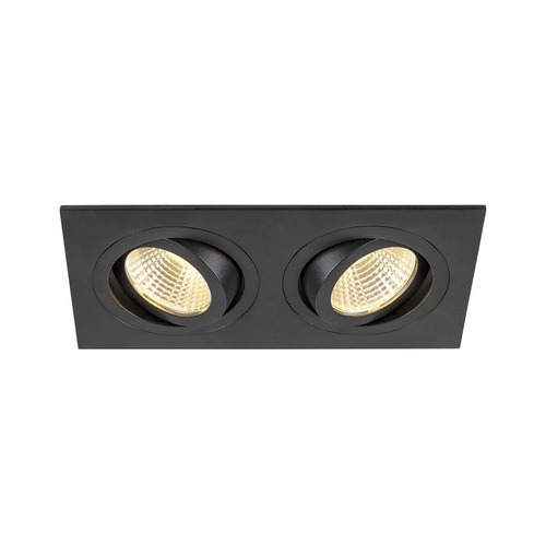 Hranatá - LA 1008514 NEW TRIA® 155 zapuštěné stropní svítidlo, čtvercové, 3000K, dvoulampa, PHASE, 38°, černá barva - BIG WHITE (SLV) - foto 1