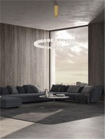 Kruhová - NV 9695231 Závěsné svítidlo PERLA zlatý kov a opálové sklo LED 72W 230V 3000K IP20 stmívatelné - NOVA LUCE