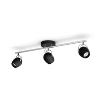 Bodová - PH 50613/30/P0 LED Bodové svítidlo Philips Rivano 50613/30/P0 3x4,3W černé 2700K - PHILIPS (915005695601)