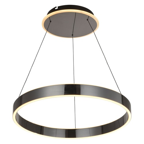 Kruhová - GT 6072-205 Závěsné svítidlo Marling 50W 5000lm 3000K černý chrom - GeeTi - foto 1