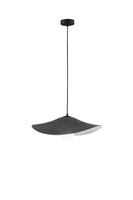 Dekorativní - FAN I-LENGLEN-S1-NER Závěsné svítidlo Lenglen černý filc, kabel 2 m, stínidlo 50 cm, 1 x E27 - FANEUROPE
