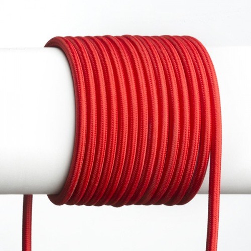 Kabely, šňůry - RED R12224 FIT textilní kabel 3X0,75 1bm červená - RED - DESIGN RENDL - foto 1