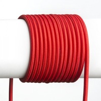 Kabely, šňůry - RED R12224 FIT textilní kabel 3X0,75 1bm červená - RED - DESIGN RENDL