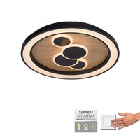 Kruhová - PN 6284-79 ELIZA LED stropní svítidlo kruhové dřevo přírodní dub nastavitelné scény vypínačem 3000K - PAUL NEUHAUS