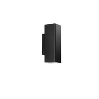 Nepřímé osvětlení - FAN I-DUDUK-Q50-NER Nástěnné svítidlo Duduk hranaté, černé, 2 x GU10 Mini, 7 x 5 x 18 cm - FANEUROPE