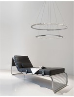 Kruhová - NV 9312838 Závěsné svítidlo NETUNO chromovaný hliník a křišťál nastavitelné LED 50W 230V 3000K IP20 stmívatelné - NOVA LUCE
