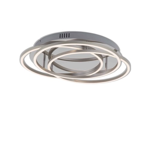 Kruhová - BRI 3248-018 LED stropní svítidlo, pr. 52,5 cm, 56 W, hliník-chrom - BRILONER - foto 1