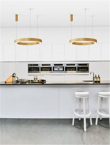 Kruhová - NV 9345643 Závěsné svítidlo MORBIDO zlatý mosazný hliník a akryl LED 60W 230V 2700K - 4000K IP20 vč. dálkového ovládání stmívatelné Tuya - NOVA LUCE - foto 1