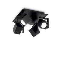 Bodová - ILUX 156712 Bodové stropní svítidlo Ideal Lux Mouse PL4 nero 156712 4x50W černé - IDEALLUX