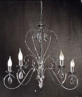 Vícečetná - OR LU 1658/5 CHROM Závěsné svítidlo 5xE14 chrom/křišťál 1A, průměr 68cm, výška 58 - ORION