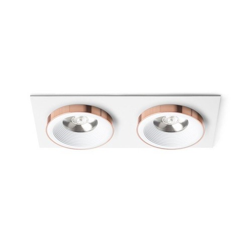 Hranatá - RED R13255 SHARM SQ II zápustná bílá měď 230V LED 2x10W 24° 3000K - RED - DESIGN RENDL - foto 1