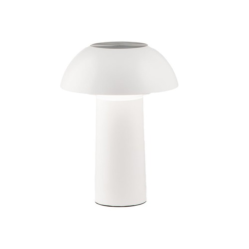 Na stůl - FAN LEDT-MYKES-WHITE Nabíjecí svítidlo LAMPADA dobíjecí LED MYKES bílá polykarbonát 4,5 W 300 lm CCT stmívatelné 21x16x16 cm - FANEUROPE - foto 1