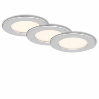 Kruhová - BRI 7053-034 3ks sada LED vestavné svítidlo, pr. 11,5 cm, 6 W, matný chrom - BRILONER