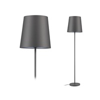 Stojací lampy - P 80105 Stojací svítidlo Stellan II E27 max. 20W šedá kov/látka - PAULMANN