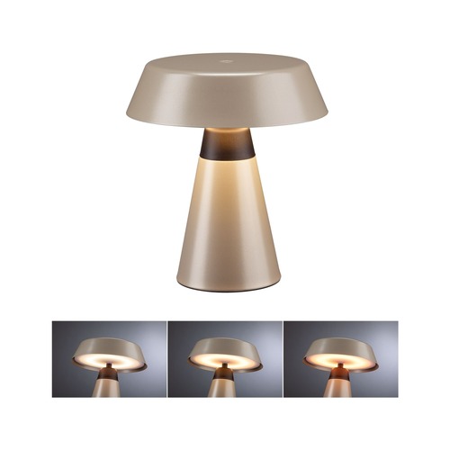Stolní lampy dekorační - P 77061 Nabíjecí bateriové svítidlo Lirox IP44 CCT šampaň/černá - PAULMANN - foto 1