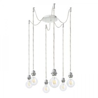 Sestavte si sami - RED R11789 KOMBIX 6 závěsná sada CHZ+TK+CHO  230V E27 6x28W - RED - DESIGN RENDL