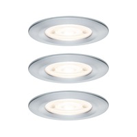 Koupelnová - P 92309 LED vestavné svítidlo Nova GU10 Flat nevýklopné IP44 3x4,9W 230V 2700K hliník broušený - PAULMANN