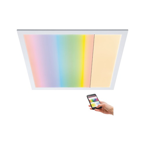 Dekorativní - P 79809 LED Panel SmartHome Zigbee Amaris hranaté 595x595mm 35W RGBW 2.700K bílá mat - PAULMANN - foto 1