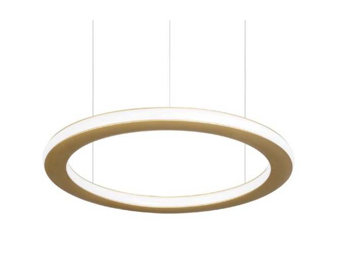 Kruhová - BPM 10250.65.PN.GC-GC.SI.ST.9.30 Závěsné svítidlo ALBERTA DUE zlaté 56W Ø650mm 6861lm 3000K silikon - BPM (starý kód 10250.65.HI.PN.G.SI.3K) - foto 1
